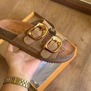 Sandália Papete Beira Rio Detalhe Dourado 8523.116