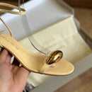 Sandália Arezzo Couro Salto Bloco Metal Silvia Braz A124630030