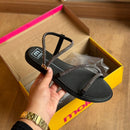 Sandália Moleca Tiras Finas Brilhantes 5450.237