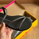 Sandália Moleca Tiras Finas Brilhantes 5450.237