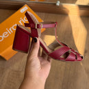 Sandália Beira Rio Salto Bloco Tiras Entrelaçadas 8436.242