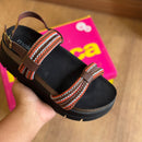 Sandália Moleca Tiras Grossas Flatform 5513.107