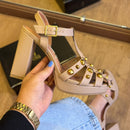 Sandália Vizzano Salto Bloco Detalhes Pedrarias 6551.106