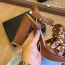 Sandália Vizzano Salto Bloco Detalhes Pedrarias 6551.106