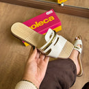 Sandália Rasteira Moleca Tira de Ouro 5558.105