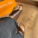 Sandália Couro Croco Detalhe Dourado Beira Rio 8524.110.30630