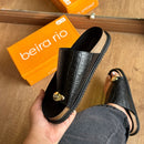 Sandália Couro Croco Detalhe Dourado Beira Rio 8524.110.30630