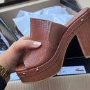 Tamanco Vizzano Slide Croco 6541.205