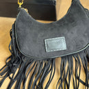 Bolsa Santa Lolla Hobo Camurça Franjas Alça de Ombro 0470.56F0.038E