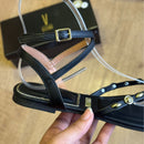 Sandália Vizzano Rasteira Detalhe Dourado nas Tiras 6528.108